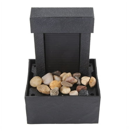 Pebble Meditation Belt LED Lighting Soothing Desktop Fountain, Indoor Waterfall Miniature Life