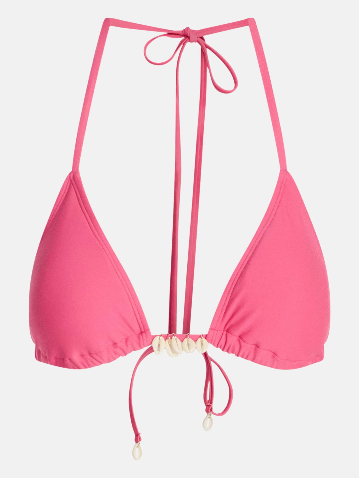 Hot Girl Summer by Megan Thee Stallion Women’s and Women's Plus Bubblegum Hottie Shell Triangle Bikini Top, Sizes XS-3X