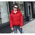 thumbnail image 1 of Chaqueta de algodón corta con capucha informal de estilo coreano de invierno, chaqueta de algodón para mujer, chaqueta de algodón ajustada y gruesa, 1 of 6