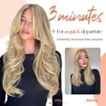 thumbnail image 6 of Clip in Hair Extensions,  Long Layered Soft Invisible Synthetic Curly Hairpieces for Women,4 pcs(20 Inch,Beach Blonde), 6 of 7