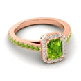 thumbnail image 3 of 2.95 Carat Natural Diamond Peridot Gemstone Luxurious Anniversary Ring for Ladies Solid 14K Rose Gold Size 4.5 by Diamond-Capitals, 3 of 8