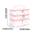 thumbnail image 6 of 3 Layer Travel Makeup Bag Large Capacity Nail Polish Storage Bag Cosmetic Case Organizer for Women Travel Accessories Organizer (Style B), 6 of 6