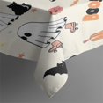 thumbnail image 3 of Halloween Cute Ghosts with Boo Rectangle Tablecloth 60"x84",Waterproof Polyester Rectangle Table Cloth, Wipeable Spillproof Polyester Tablecloth for Dining, Camping, Indoor and Outdoor, 3 of 5