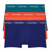 Calvin Klein Men's Cotton Stretch 3 Pack Trunks, RedandBlueandGreen, Size XL