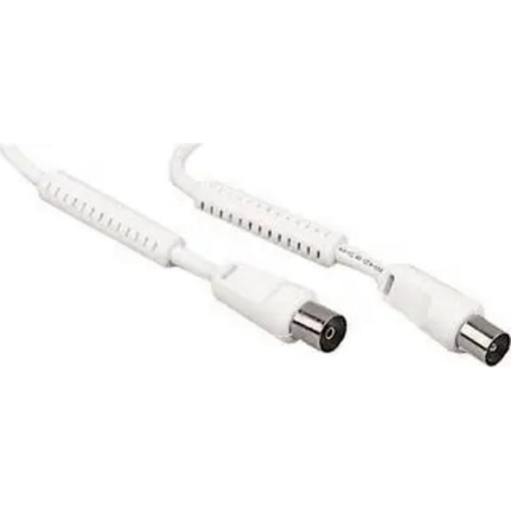 PRO SIGNAL - 100Hz TV Coaxial Male to Male Lead, 1.5m White