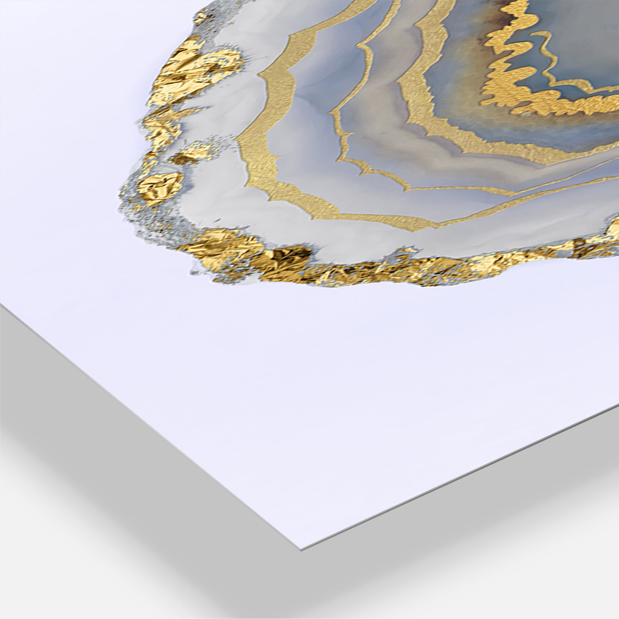 Designart 'Golden Water Agate' Large Fashion Wall Clock