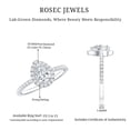 thumbnail image 6 of Rosec Jewels Lab Created Diamond 5x7mm Pear Shaped Engagement Ring - EF-VS Quality, 10K White Gold, US 4.00, 6 of 7