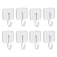 Kuervmo 8Pcs/Set Multifunction Wall Hook 90° Adjustable Adhesive No