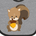 thumbnail image 4 of Inktastic Cute Woodland Animal Squirrel Boys or Girls Baby Bib, 4 of 4