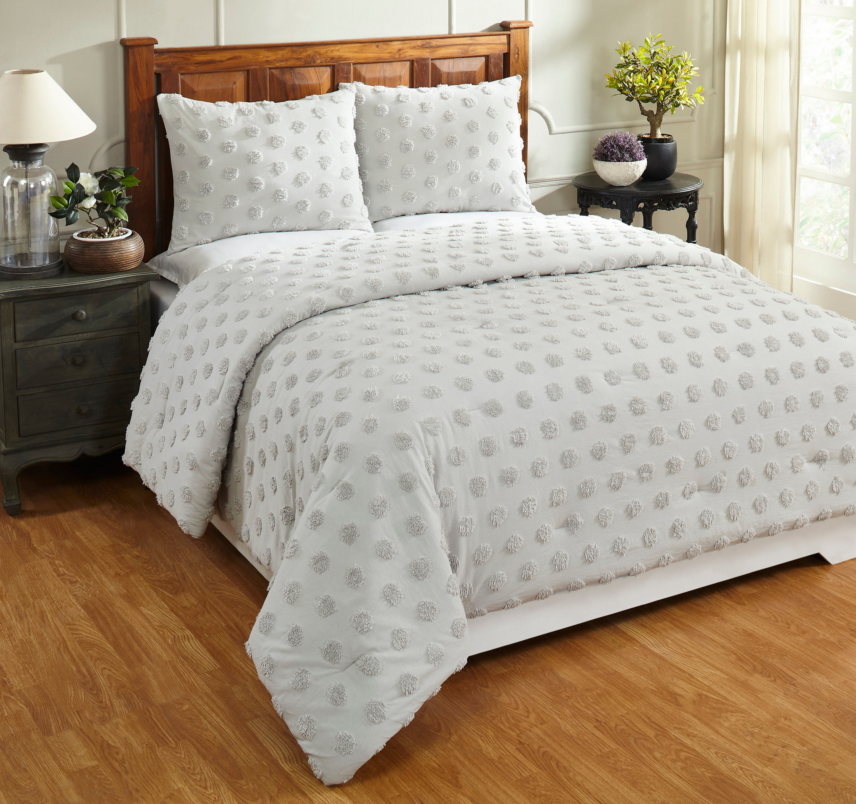Better Trends Athenia Comforter Set Collection 100% Cotton Tufted