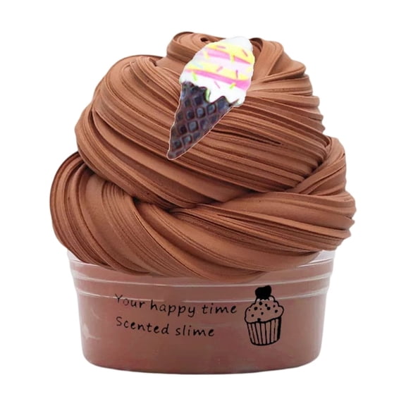 Your Happytime Scented Slime Kit, 50Ml Brown Fluffy Slime With Random Small Toy, Stress Relief Toy For Kids, Party Favors, Sensory Play, Classroom Rewards