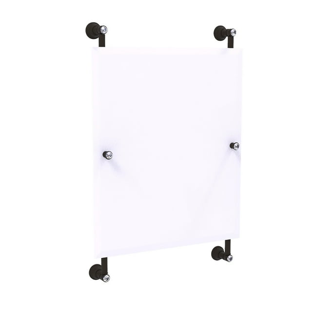 Carolina Crystal Collection Rectangular Frameless Rail Mounted Mirror