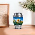 thumbnail image 7 of JAGASY Sunflower Small Urn for Ashes Adult Female, Tiny Keepsake Urns for Human Ashes, Sunset Blue Sky Decorative Urns for Sister, Blue Handmade Cremation Urn for Mom & Dad, (3 Inch), 7 of 7