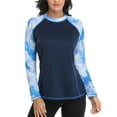 thumbnail image 1 of Alove Women's Long Sleeve Rash Guard Top Surfing Swim Shirt UPF 50+, 1 of 5