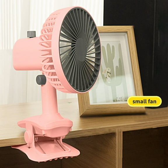 Needhep Mini Portable Fan,Small Office Fan, Cordless Fan Rechargeable, Small Fan for Desk, Fan for Tent Camping (Pink)
