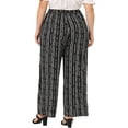 thumbnail image 3 of Unique Bargains Women's Plus Size Boho Elastic Waist Wide Leg Loose Fit Pants, 3 of 6