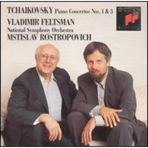 Tchaikovsky: Piano Concertos Nos. 1 & 3 (CD) by Vladimir Feltsman (piano), National Symphony Orchestra, Mstislav Rostropovich (conductor)