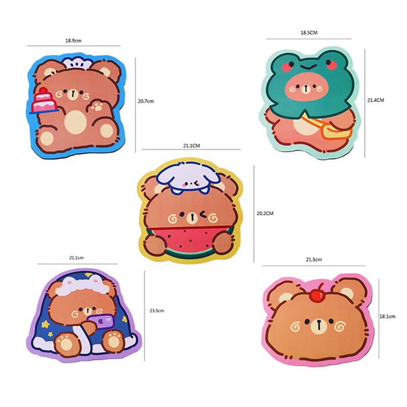 INS Kawaii Cartoon Bear Mouse Pad stile coreano ragazza carina cuore  studente Computer piccolo Mouse tappetino