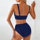 thumbnail image 4 of Conjuntos de bikini para mujer, moda de primavera para mujer, traje de baño conservador de color sólido, estilo falda con abertura, traje de baño de dos piezas para mujer, traje de baño de 2 piezas pa, 4 of 9