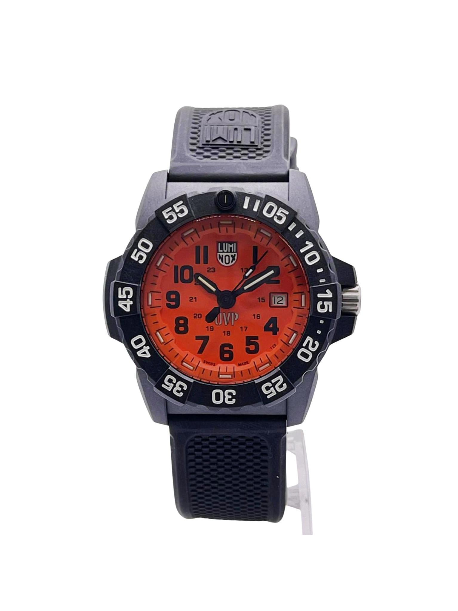 Luminox Navy Seal Scott Cassell UVP 44mm Orange Dial Mens