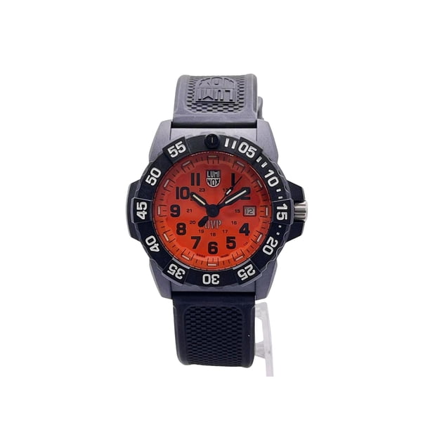 Luminox Navy Seal Scott Cassell UVP 44mm Orange Dial Mens Watch XS