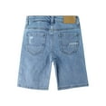 thumbnail image 2 of KIDSCOOL SPACE Baby Boys Denim Shorts,Elastic Waistband Inside Ripped Holes Stretch Jeans Summer Wear, Light Blue, 2-3 Years, 2 of 6