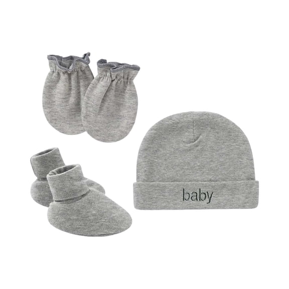 CUZIBR Baby Girls Turban Hat Sets Classic Cute Letter Print Solid Color Head Wrap Beanie Cap Toddlers Breathable Soft Beanies Bonnets Headwrap Outfits,Light Gray1,0-5 Months