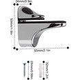 thumbnail image 2 of 2-Part Adjustable Glass Shelf Bracket, Support for 3-21mm Thick Wood/Glass Shelves, 2 of 5