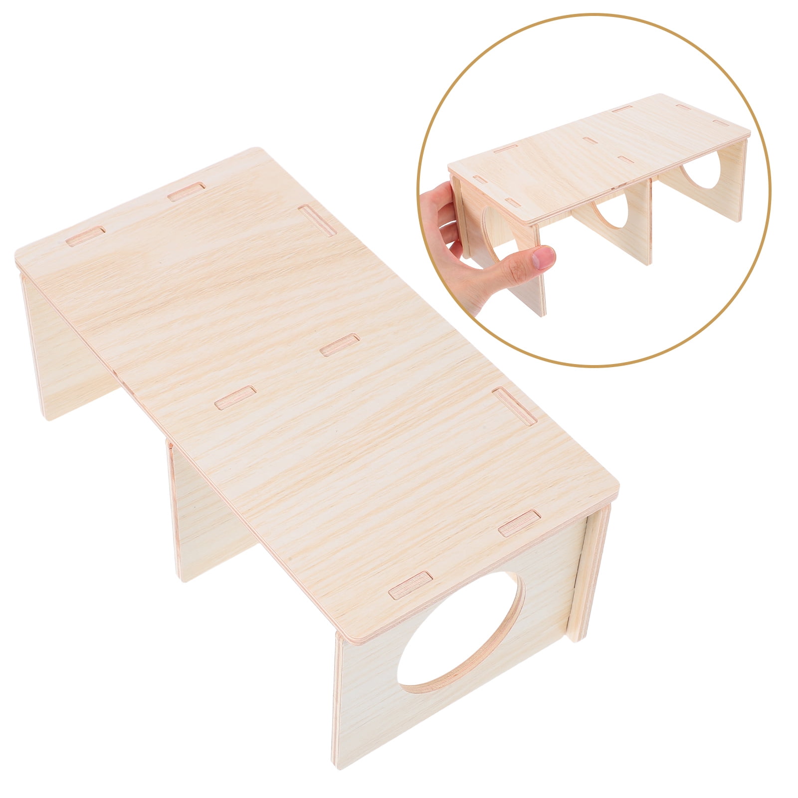 HINTRMENT Multi Chamber Hamster House Private Hideout Natural Style Mice Rats 1 Piece