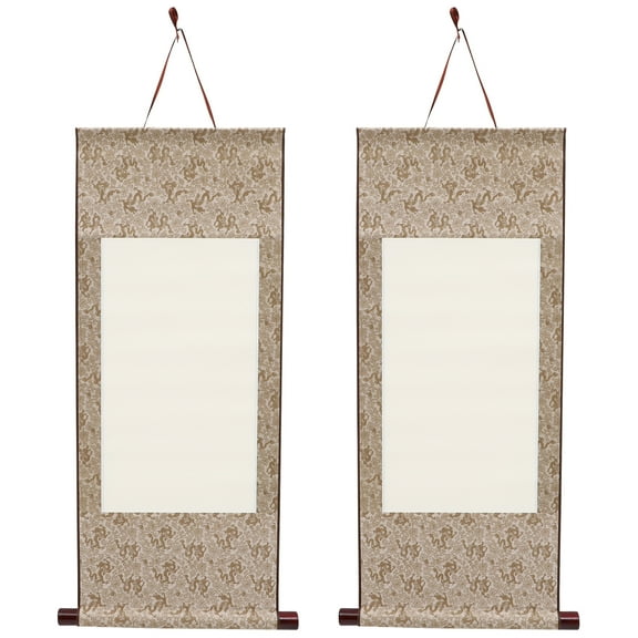 SWETRACE Vintage Taste Calligraphy Scroll Paper 2Pcs 27.6X11.2X0.04In