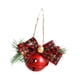 thumbnail image 4 of Lazo navideño con campana, lazos a cuadros, colgante, decoración navideña decorativa para puerta Campanas redondas, 4 of 9