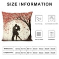 thumbnail image 5 of Heduofu Pillow Covers Red Heart Tree Maple Leaves with Love Bicycle Decorative Cotton Linen Throw Pillow Case Cushion Cover Valentine's Day Home Sofa Decor  White, 5 of 5