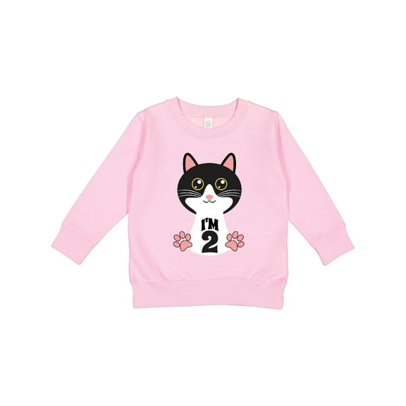 Inktastic 2nd Birthday Cat 2 Year Old Girl Toddler Sweatshirt