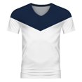 thumbnail image 2 of BOBOGOJP Mens Oversized T Shirts Tees Athletic Cut Short Sleeve Polyester Basic Tee (Navy,M), 2 of 5