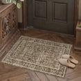 thumbnail image 3 of BERTHMEER 2x3 Washable Area Rug Brown Vintage Entryway Carpets Non-Slip Soft Low Pile Traditional Indoor Entrance Small Throw Rug for Bedroom Bathroom, 3 of 6