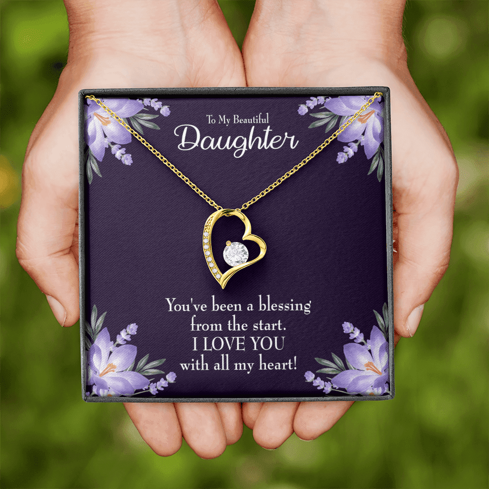 To My Beautiful Daughter Necklace Gift From Dad Birthday Gift Father And Daughter Knot Necklace Teen Daughter Christmas Valentine’s Day Gradu To My Beautiful Daughter Interlocking Hearts Necklace, Birthday