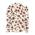 thumbnail image 6 of Enjoytime Cute Tops for Women Floral Print Crewneck Long Sleeve Blouses Business Loose Casual Fold Shirts Plus Size Winter Clothes Multicolor XXXXXL, 6 of 6