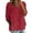504_Red, variant on Women's Long Sleeve T-shirt Women'S Print T Shirt Half Sleeved Round Neck Shirt 3/4 Sleeved T Shirt Loose Large Size T Shirt, Women's Long sleeve T-shirt M