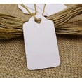 thumbnail image 1 of 100 Pcs Heart Punched Rectangular Hang Tag Wedding Favor Blank Tags with Free Natural Jute Twine - Colours Available, 1 of 6