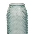 thumbnail image 5 of DecMode 17" Handmade Slim Spanish Light Blue Recycled Glass Vase with Textured Diamond Pattern, 5 of 8