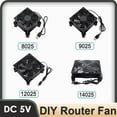 thumbnail image 2 of DC 5V USB 120mm 140mm DIY Router Fan 80mm W/Controller & Protective Net Desktop Cooling Fan 92mm TV Box Dual Ball Cooler 8025, 2 of 6