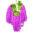 thumbnail image 2 of Luxcidy A Bundle of Simulated Flowers (12Pcs), Artificial Fake Wisteria Vine Rattan Hanging Garland Silk Flowers String Home Party Wedding Decor (E), 2 of 3