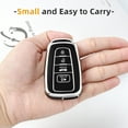 thumbnail image 3 of OFFCURVE Compatible with Toyota key fob cover,case with keychain,Soft TPU 360 Degree Protection Key Case for 2018-2022 Camry RAV4 Highlander Avalon C-HR Prius Corolla GT86 Smart Key,Black Sliver, 3 of 7