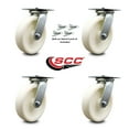thumbnail image 2 of 8 Inch Nylon Caster Set with Roller Bearings and Swivel Locks Service Caster, 2 of 2