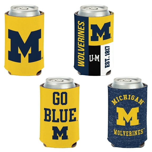 WinCraft Michigan Wolverines 4-Pack 12oz. Can Cooler Set