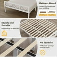 thumbnail image 5 of Sailvan Solid Bed Frame Queen Size, 12" Under Bed Storage Wooden Platform Bed Frame with Headboard and Footboard, Heavy-Duty Bed Frame with Strong Wood Slats/No Box Spring Needed/Noise Free, White, 5 of 10