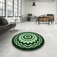thumbnail image 4 of Ahgly Company Tapis d'Intérieur Rond Lavable en Machine Transitionnel Noir Nuit, 8 Pieds Rond, 4 of 7