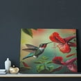 thumbnail image 3 of Fuzoiu Hummingbird Floral Paradise Print Canvas Wall Art for Bathrooms,Wall Decor for Bedroom,Framed Artwork for Wall,Modern Wall Decorations Prints Picture for Kitchen Home, 3 of 6
