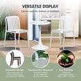 thumbnail image 2 of WestinTrends Playa Outdoor Stackable Polypropylene Plastic Dining Side Chairs (Set of 2), White, 2 of 14