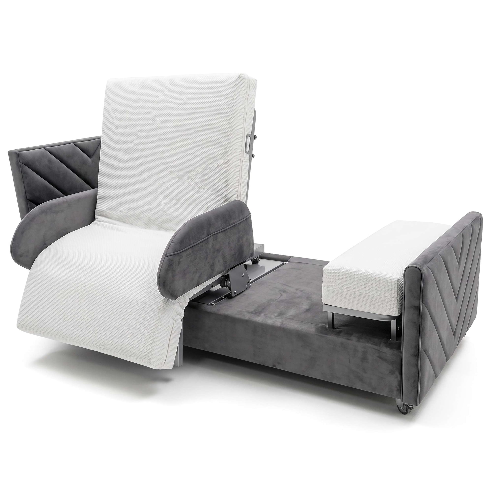 ProHeal Rotating Hospital Bed, Full Electric Sit To Stand Lift and Medical Bed, Memory Foam Mattress – Sheets Included | Converts From Bed to Recliner - Heated Massage Chair